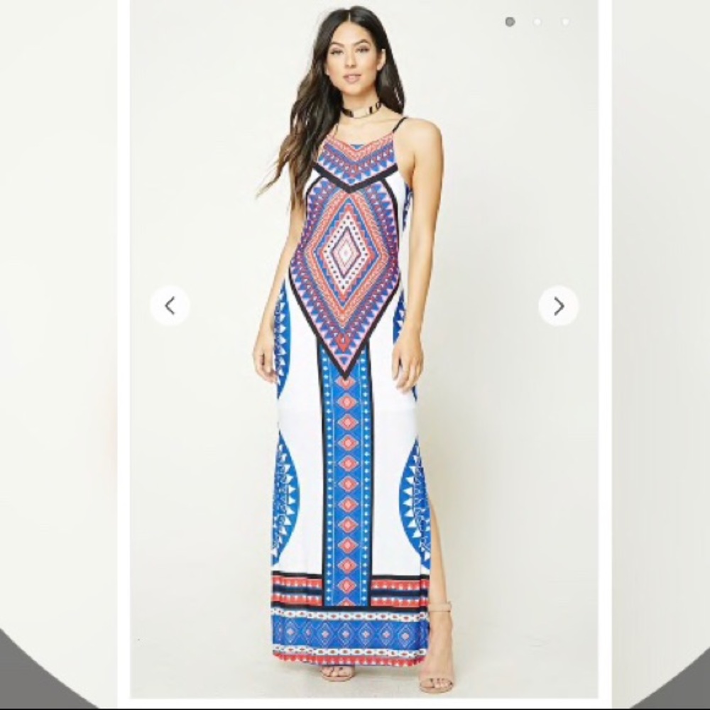 Halter Geo Maxi Dress F21